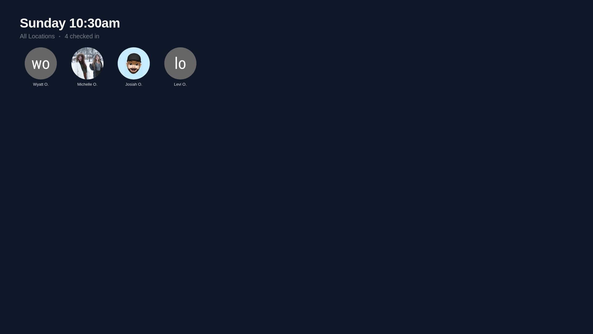 Live Check-In Monitor roster on Apple TV