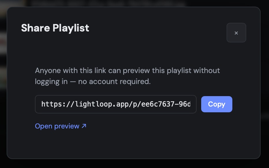 Playlist Sharing